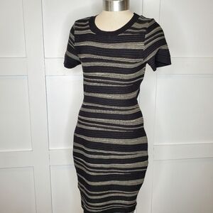 Alt B Bodycon Sexy Sweater Dress Black Medium